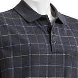 Safe Harbor Allover Short Sleeve Banded Bottom Shirt 6190-142 Charcoal