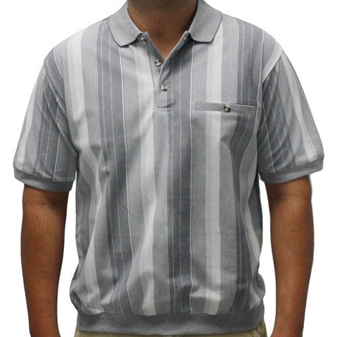 Safe Harbor Short Sleeve Banded Bottom Shirt 6190-156BT Grey Heater