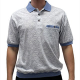Classic by Palmland Allover Short Sleeve Banded Bottom Shirt 6190-184