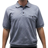 Classic by Palmland Allover Short Sleeve Banded Bottom Shirt 6190-185