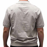 Safe Harbor Allover Short Sleeve Banded Bottom Shirt 6191-324 Brown