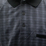 Safe Harbor Allover Short Sleeve Banded Bottom Shirt 6191-337 Black