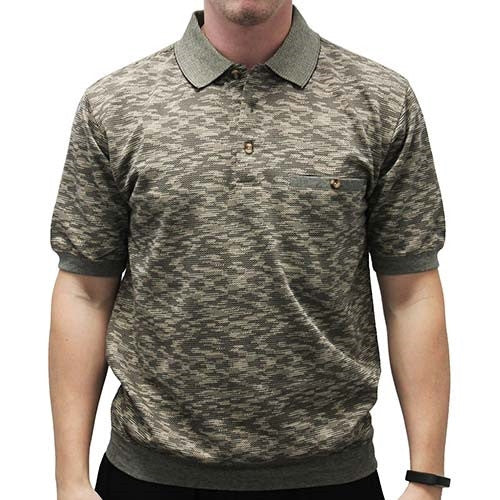 Safe Harbor Short Sleeve Banded Bottom Shirt 6191-349BT - Khaki