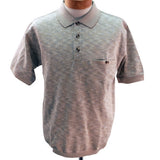 Safe Harbor Allover Short Sleeve Banded Bottom Shirt 6191-357 Stone