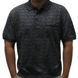 Classics By Palmland Allover Short Sleeve Banded Bottom Shirt 6191-366BT Black