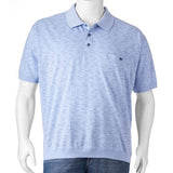 Safe Harbor Jacquard Short Sleeve Banded Bottom Shirt 6191-367 LT.Blue