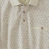 Classics By Palmland Jacquard Short Sleeve Banded Bottom 6191-381 Khaki