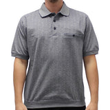 Classics by Palmland  Allover Short Sleeve Banded Bottom Shirt 6191-385