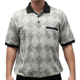 Classic by Palmland Allover Short Sleeve Banded Bottom Shirt 6191-398