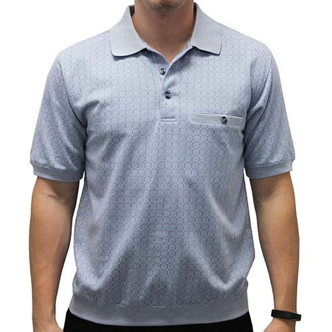 Classic by Palmland Allover Short Sleeve Banded Bottom Shirt 6191-401