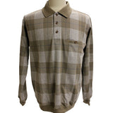 Safe Harbor Allover Long Sleeve Banded Bottom Shirt 6196-201 Brown