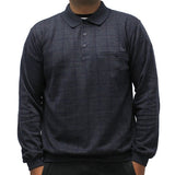 Safe Harbor Allover Long Sleeve Banded Bottom Shirt - 6196-207 Navy