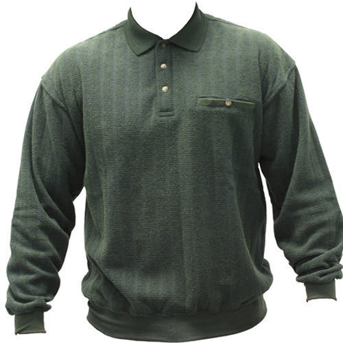 Safe Harbor Allover Long Sleeve Banded Bottom Shirt 6198-102 Hunter