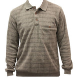 Safe Harbor Allover Long Sleeve Banded Bottom Shirt 6198-103 Light Brown