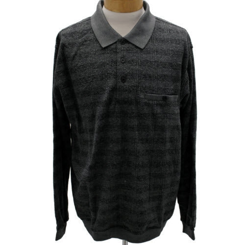 Safe Harbor Allover Long Sleeve Banded Bottom Shirt 6198-110 Black