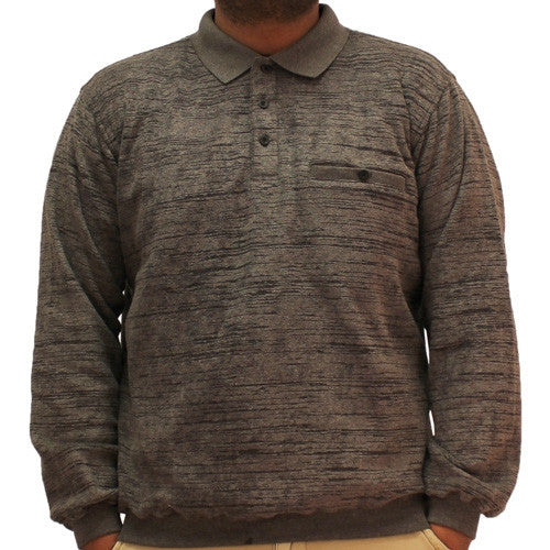Safe Harbor French Terry Long Sleeve Banded Bottom Shirt - Black-6198-114