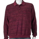 Classics By Palmland Allover Long Sleeve Banded Bottom 6198-121 Burgundy