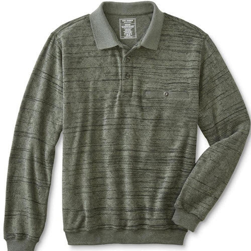 Classics By Palmland Allover Long Sleeve Banded Bottom 6198-124 Olive