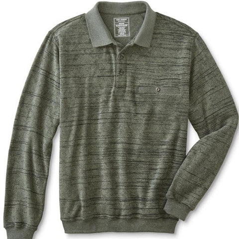 Classics By Palmland Allover Long Sleeve Banded Bottom 6198-124 Olive