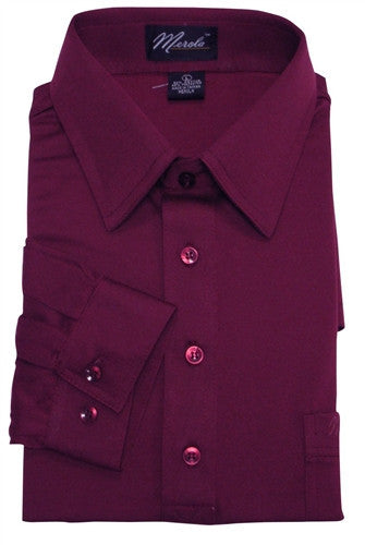 Merola Long Sleeve Pocket Polo Shirt - Burgundy