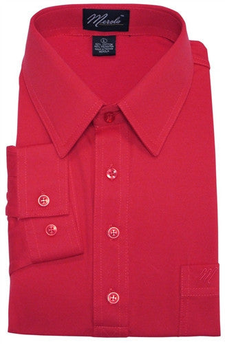 Merola Long Sleeve Pocket Polo Shirt - Red